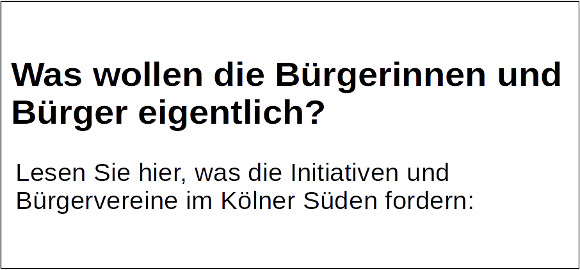 Forderungen Panungsirrsinn